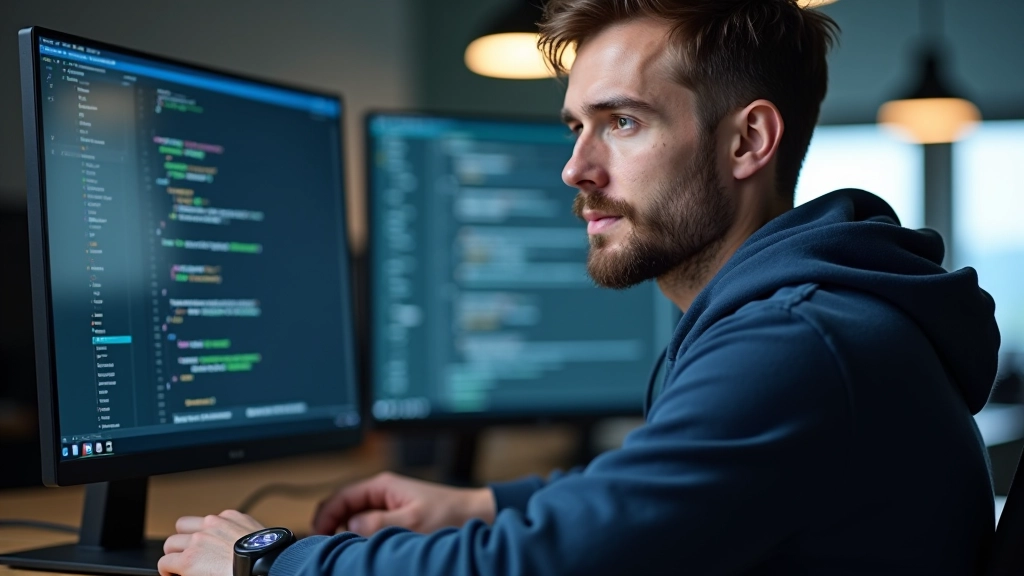 Programmētājs darbojas ar skaņas API dokumentāciju, multimonitor iestatums, kodetors rādīts